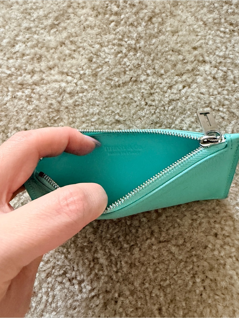 Tiffany & Co. Small Zip Card Holder with zipper - Picture 5 of 7